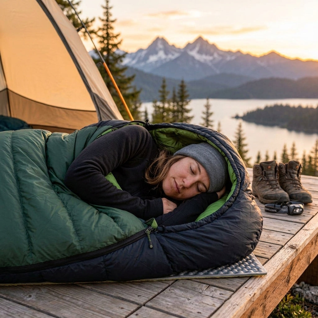 IaeNaVb™ PineLoft Mummy Sleeping Bag