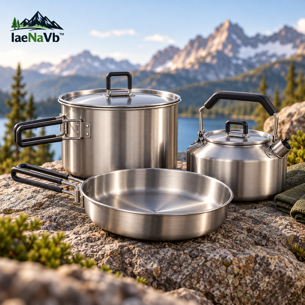 IaeNaVb™ AlpineNest Camping Cookware Set