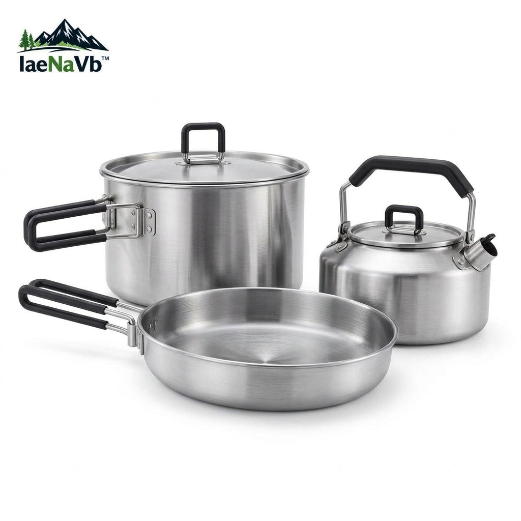 IaeNaVb™ AlpineNest Camping Cookware Set