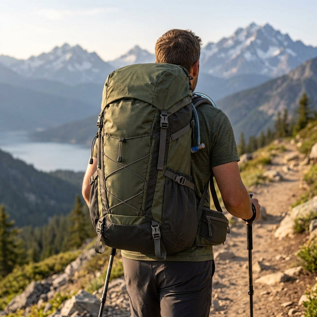 PeakRoute backpack worn hiking
